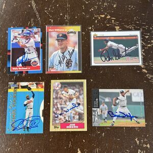 MLB Baseball In Person Autos 6 Card Lot Wally Backman Brien Taylor Joe Niekro